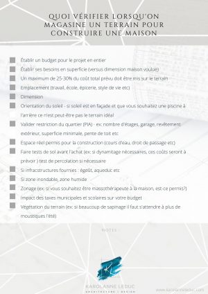 CHECKLIST-TERRAIN-KAROLANNE LEDUC